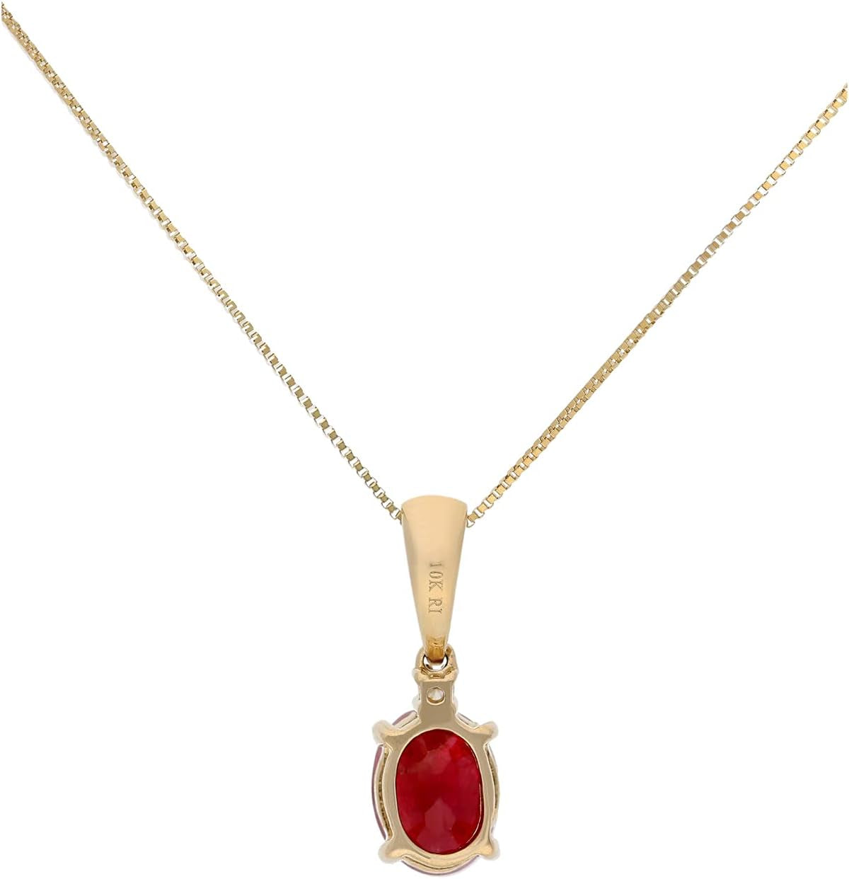 14K Yellow Gold Mexican Natural Fire Oval Cut Opal & Natural Diamond (I1,I2) Pendant for Women - WORLD TIME VISITS