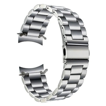 Premium Stainless Steel Watchband for Samsung Galaxy Watch 46mm SM-R800 Sports Band Curved End Strap Wrist Bracelet Silver Black - WORLD TIME VISITS