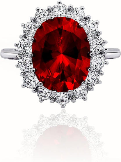 Platinum-Plated Sterling Silver Celebrity Kate Ring Made with Infinite Elements Zirconia Accents, (Previously Amazon Collection)