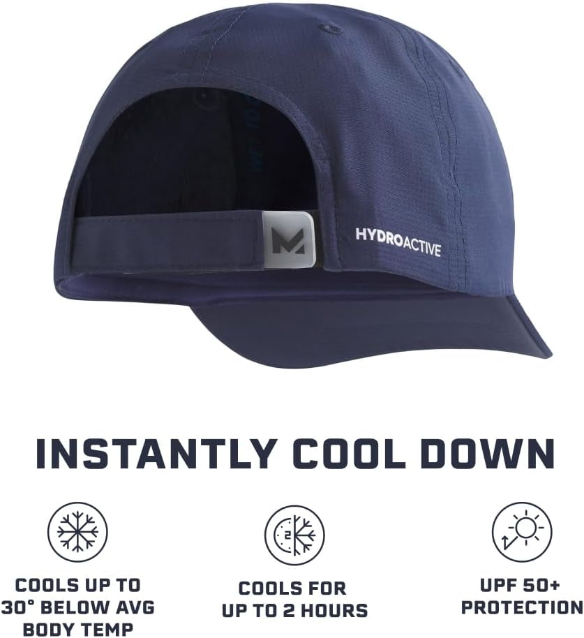 Cooling UPF Performance Hat - Unisex One Size Cap for Workouts, Golf & Running - Sweat & Water Activated Technology