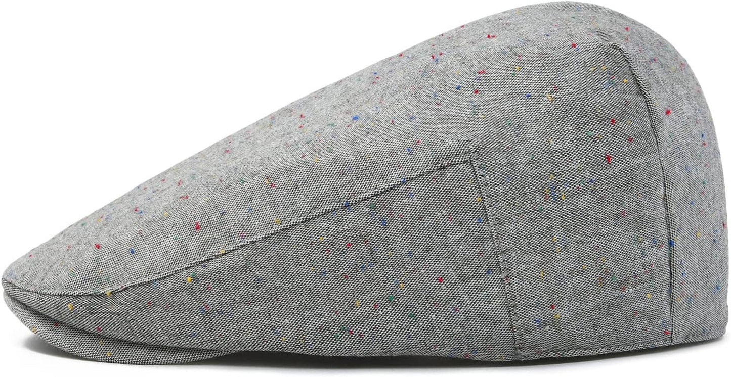 Men'S Cotton Ivy Gatsby Newsboy Hat Summer Driving Scally Cap Thin