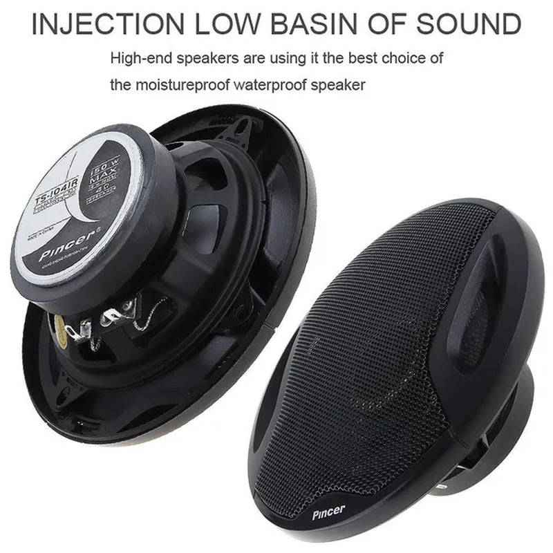 2Pcs 4 Inch 10Cm 150W Dual-Cone Car Coaxial Horn Audio Music Stereo Full Range Frequency Hifi Speakers Non-Destructive Installation