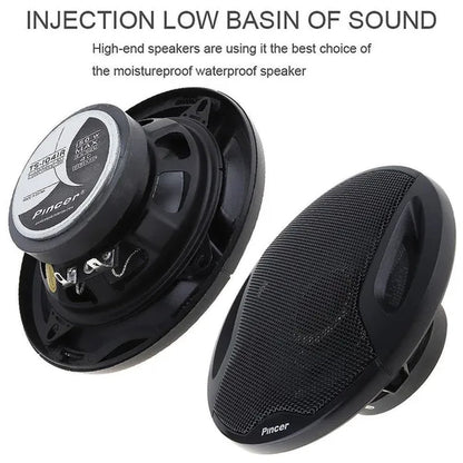2Pcs 4 Inch 10Cm 150W Dual-Cone Car Coaxial Horn Audio Music Stereo Full Range Frequency Hifi Speakers Non-Destructive Installation