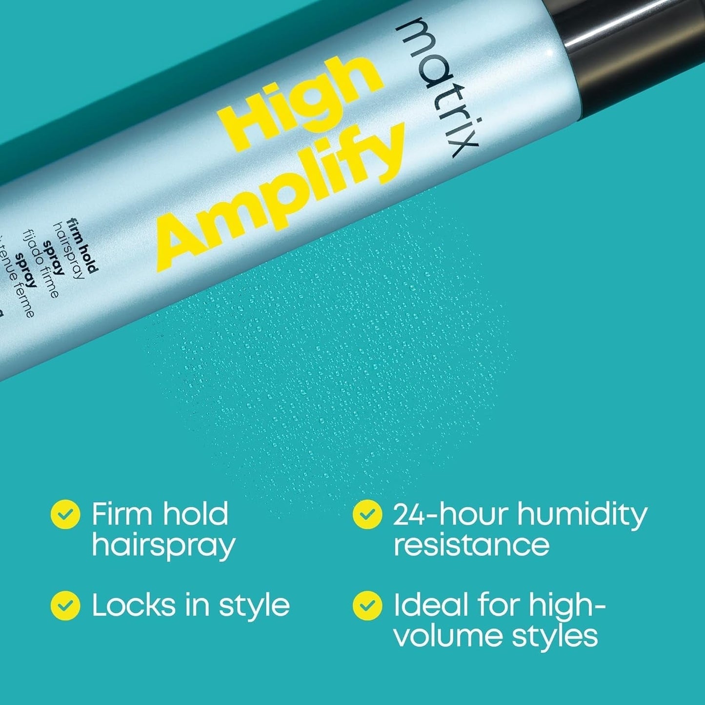 High Amplify Proforma Firm Hold Hairspray - Adds Intense Volume & Shine, for Fine Hair, Silicone-Free and Vegan, Humidity Resistance, All Hair Types