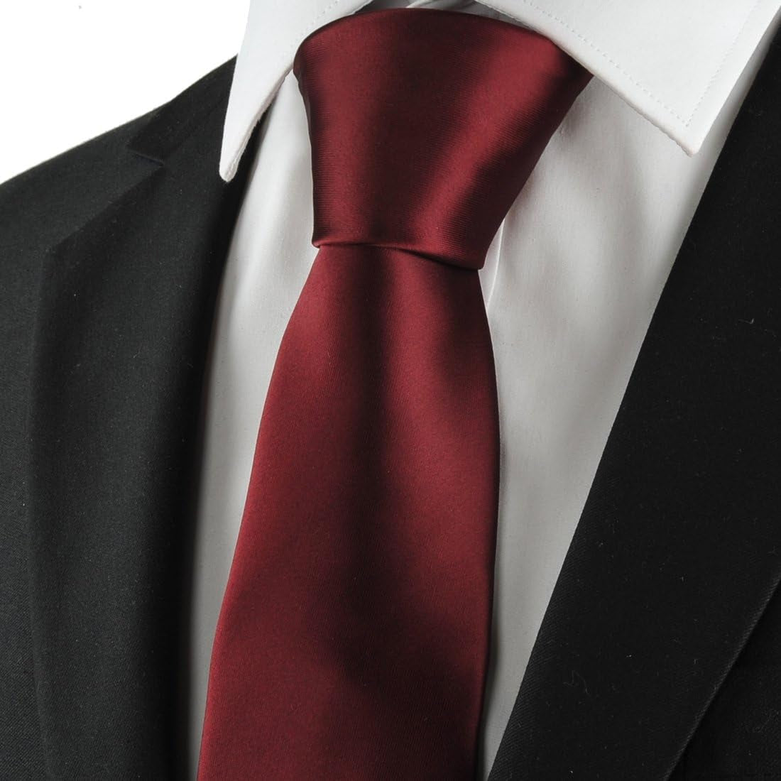 4PCS Solid Ties Satin Tie Wedding Neckties + 1 Magnetic Box