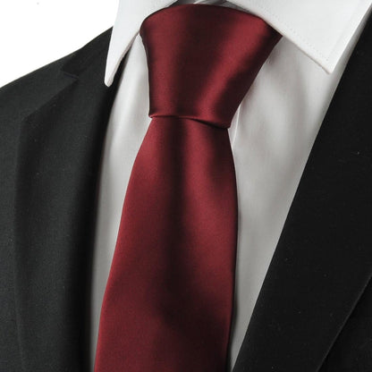 4PCS Solid Ties Satin Tie Wedding Neckties + 1 Magnetic Box