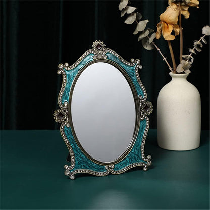 Wedding Gift Mirror Bride Retro European Style Makeup Mirror Desktop Russian Princess Dressing Mirror Exotic Style - WORLD TIME VISITS