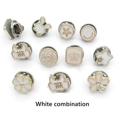 100/30/10Pcs Cute Practical Anti-Glare Brooch Dress Neckline Pearl Pin Clothes Fixed Brooch Women Girl Fashion Jewelry Accessories