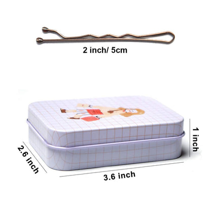 Hair Bobby Pins Brown with Cute Case, 200 CT Bobby Pins for Buns, Premium Hair Pins for Kids, Girls and Women, Great Hair Pins for Thick Hair and Thin Hair, 2 Inch (Brown)