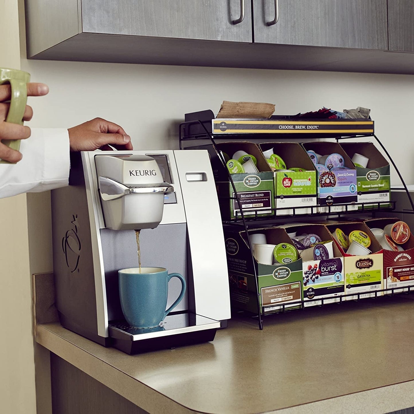 K155 Office Pro Single Cup Commercial K-Cup Pod Coffee Maker, Silver