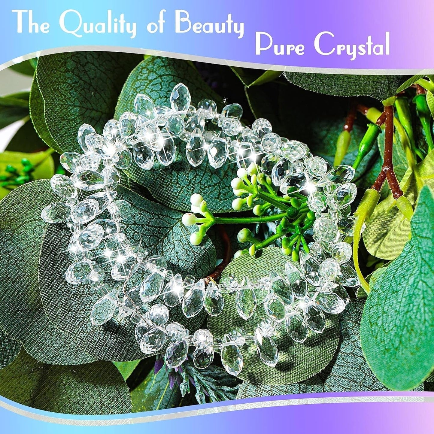 200 Pieces Teardrop Chandelier Crystal Pendants 6 X 12 Mm Crystal Beads for Chandelier Jewelry Making DIY Project Earring Necklaces Bracelets (Clear)