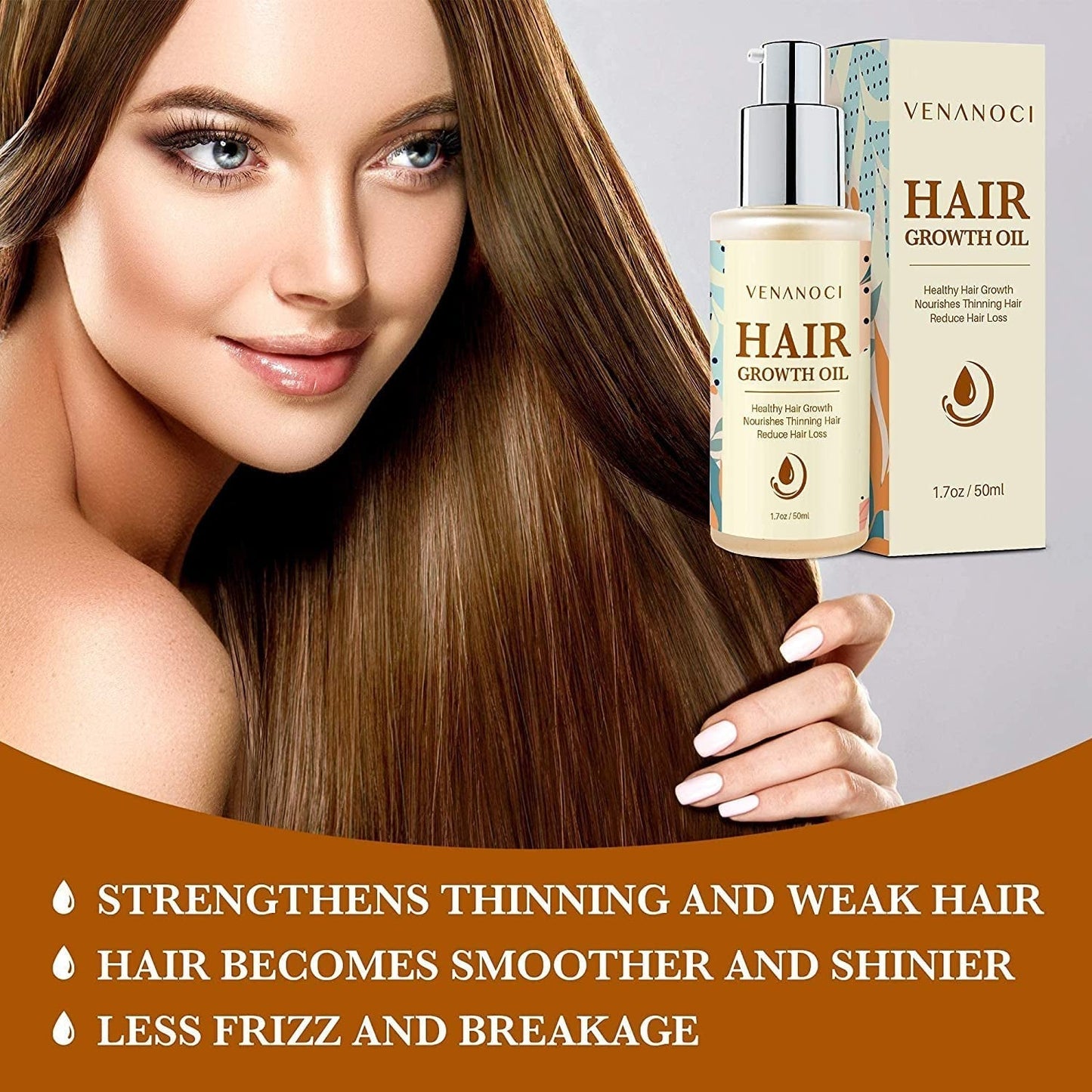 Biotin, Castor & Rosemary Oil for Hair Growth for Women, Hair Loss Treatments for Dry Damaged Hair and Growth, Serum for Thicker Longer Fuller Healthier Hair, All Natural Vitamin Rich Treatment