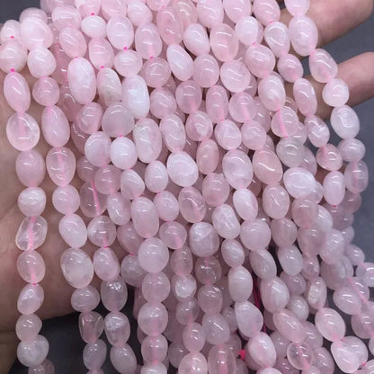 Rose Quartz Beads Natural Loose Stone Semi Precious Irregular Conformal Gem