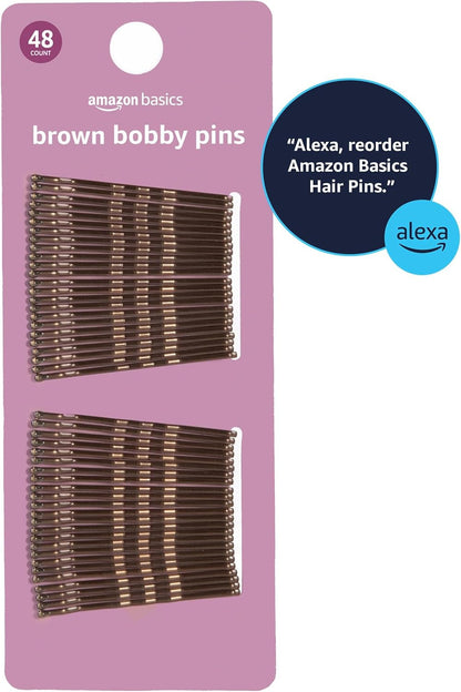 Bobby Pins, Browth Hair Pins for All Hair Types, 48 Count