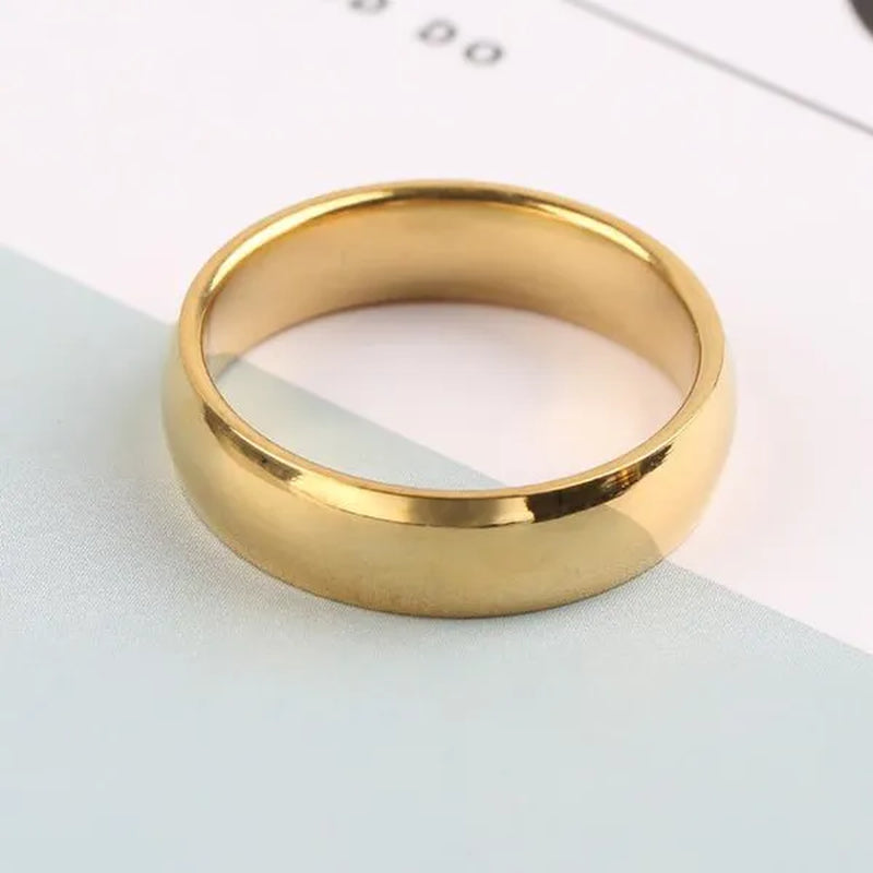 Couple Ring Simple Fashion Style Fine Jewelry Fashion Luxury Golden Engagement Wedding Ring Anniversary Gift Men and Women Ring