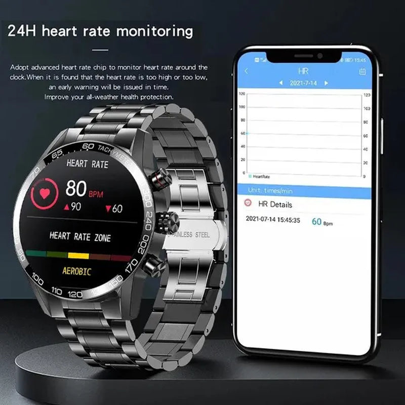 LIGE Newest Bluetooth Call Smart Watches for Men Sports Fitness Tracker Waterproof Smartwatch Large HD Screen Health Bracelet Montre Connecter