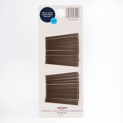 Bobby Pins, Browth Hair Pins for All Hair Types, 48 Count
