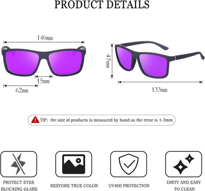 Men'S Sports Polarized Sunglasses Square Frame Glasses NP1007