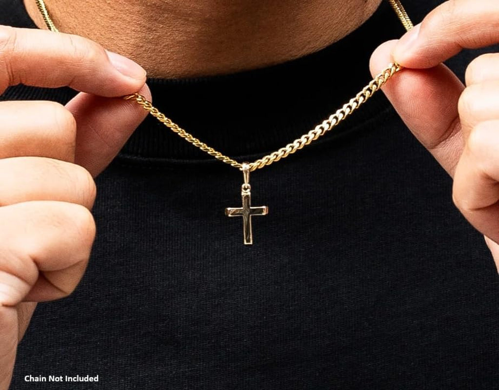 Gold-Plated Cross Pendant for Men and Women - Minimalist Plain Cross Pendant - Designed in Miami - Built to Last