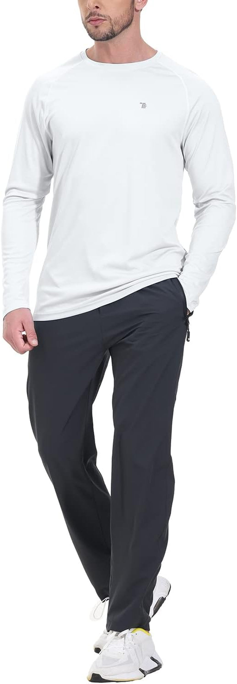 Mens Sun Protection Hiking Shirts Long Sleeve Water UPF 50+ SPF UV Shirts Lightweight Fishing Hiking Swimming
