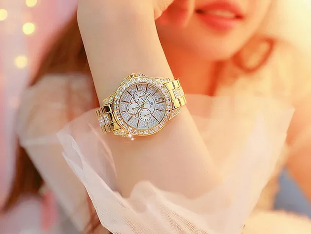 Fashion Women Watches Luxury Brand Watch Bracelet Quartz Diamond Rose Gold Ladies Wrist Watches For Women Wristwatch montre femme