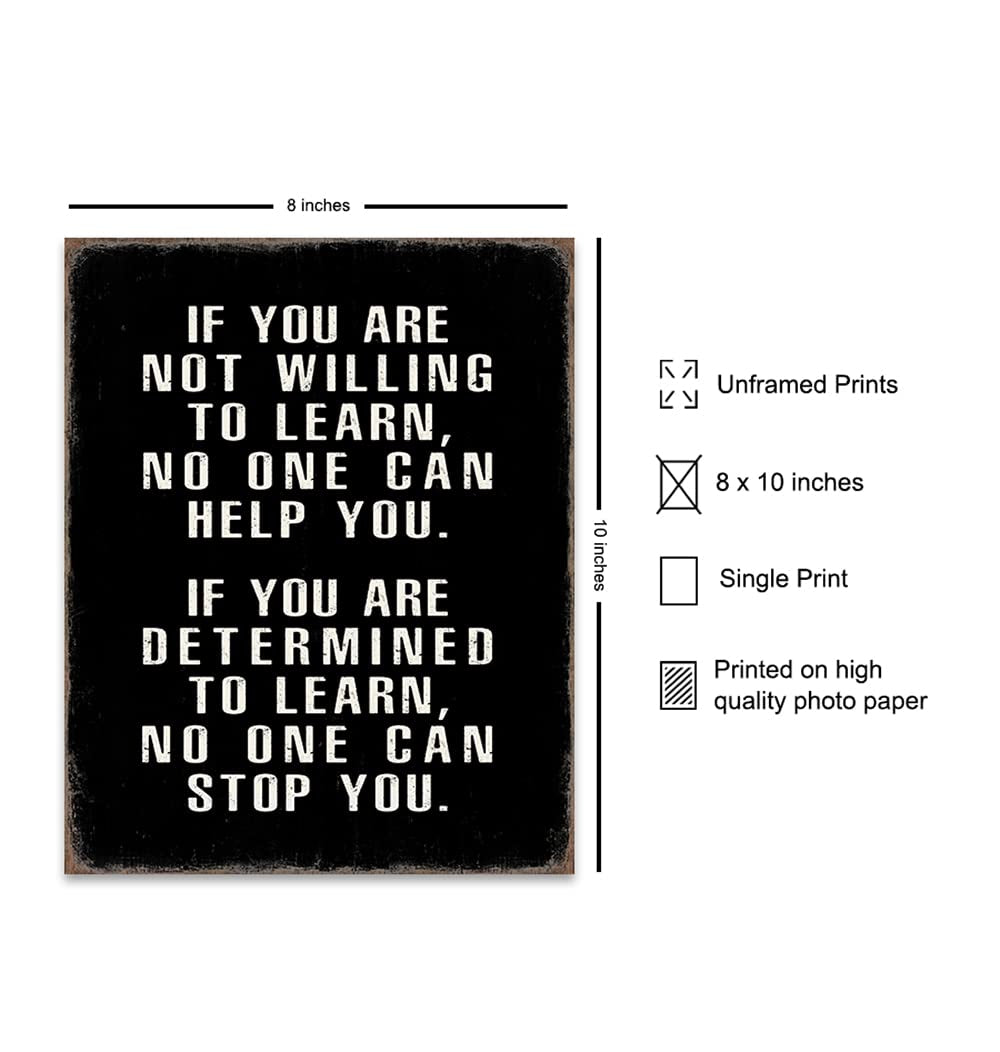 Motivational Wall Art - Office Wall Art & Decor Motivational Poster - Positive Quotes Wall Decor - Encouragement Gifts - Positive Sayings for Wall Decor - Entrepreneur Wall Art - Inspirational Quotes