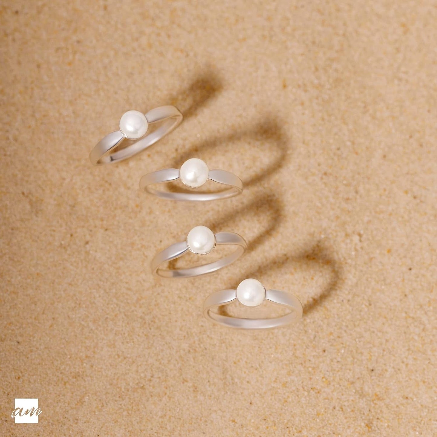 Women 925 Sterling Silver Freshwater Pearl Ring