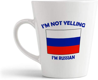 Ceramic Custom Latte Coffee Mug Cup I'M Not Yelling I Am Russian Russia Countries Tea Cup 12 Oz Design Only - WORLD TIME VISITS