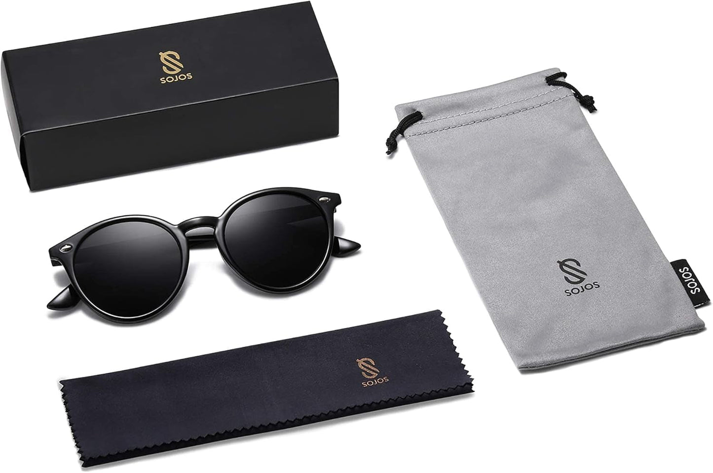 Retro round Polarized Sunglasses for Women Men Classic Vintage Sunnies SJ2069
