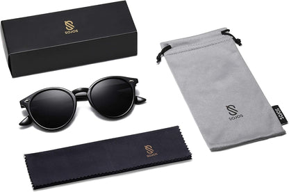 Retro round Polarized Sunglasses for Women Men Classic Vintage Sunnies SJ2069