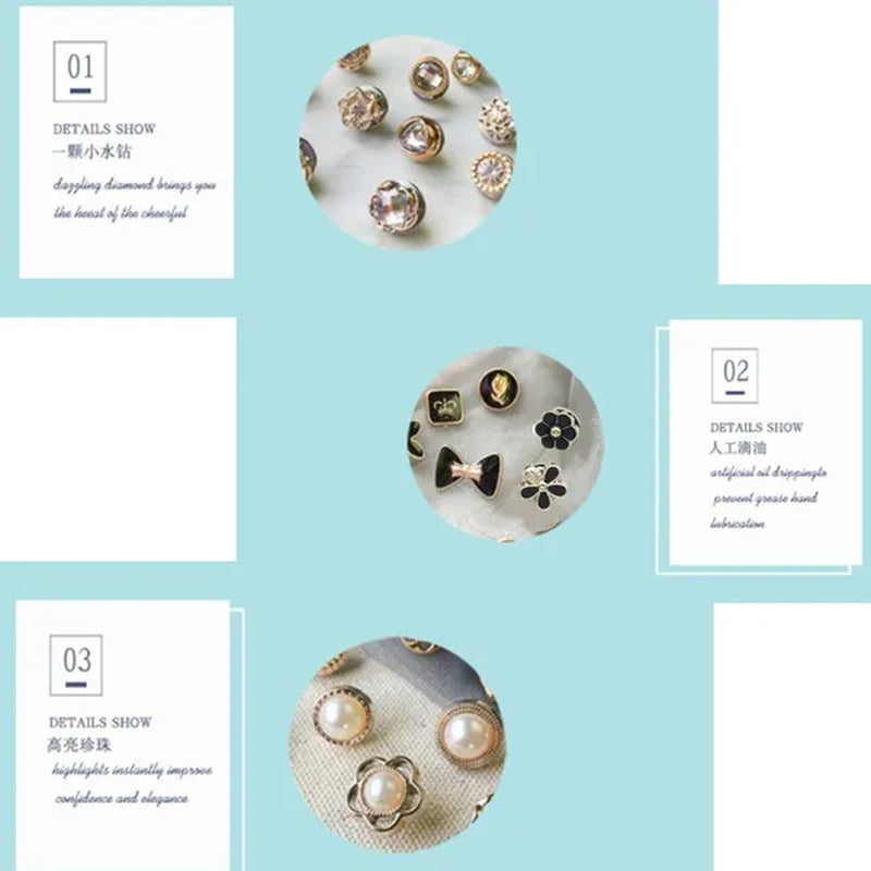 100/30/10Pcs Cute Practical Anti-Glare Brooch Dress Neckline Pearl Pin Clothes Fixed Brooch Women Girl Fashion Jewelry Accessories