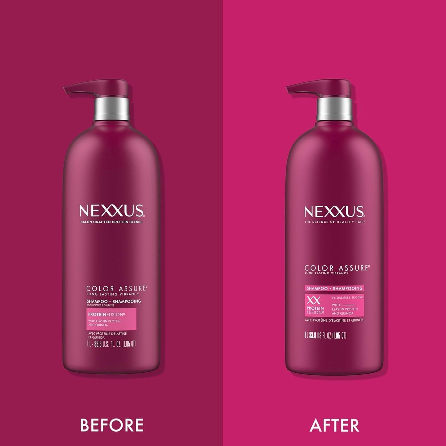 Color Assure Sulfate-Free Shampoo with Proteinfusion for Color-Treated Hair for Enhanced Color Vibrancy, Silicone Free Shampoo with Pump 33.8 Oz