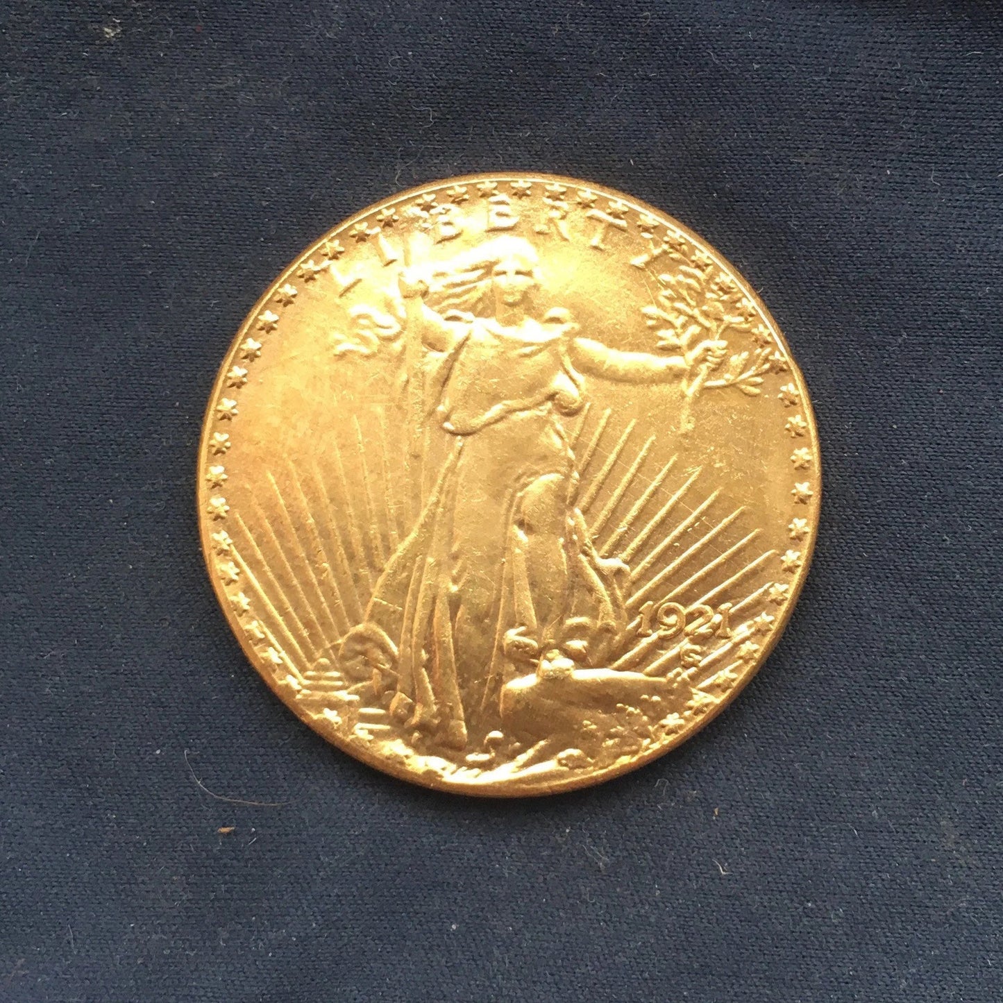 Exquisite United States of America *1921* 20 Dollars - Saint Gaudens / Gold Effect / USA Coins Masters Coins - WORLD TIME VISITS
