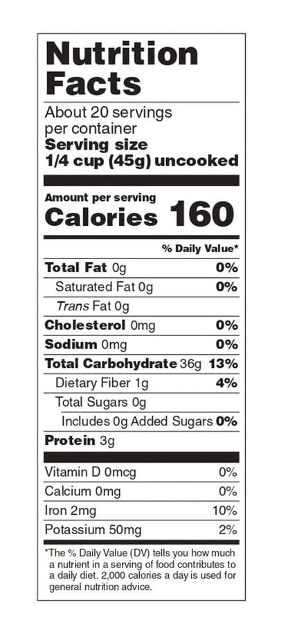 '- Organic Long Grain White Rice - Grown in USA - Sustainably Grown - Women Owned - Farm to Table - 2Lb