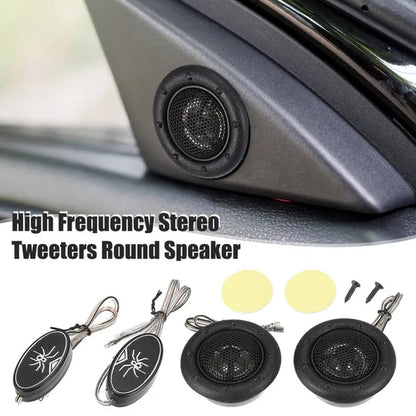 Car Tweeter Speaker Mini Car Audio Tweeters Replacement of Old Part for Car Audio Systems Black