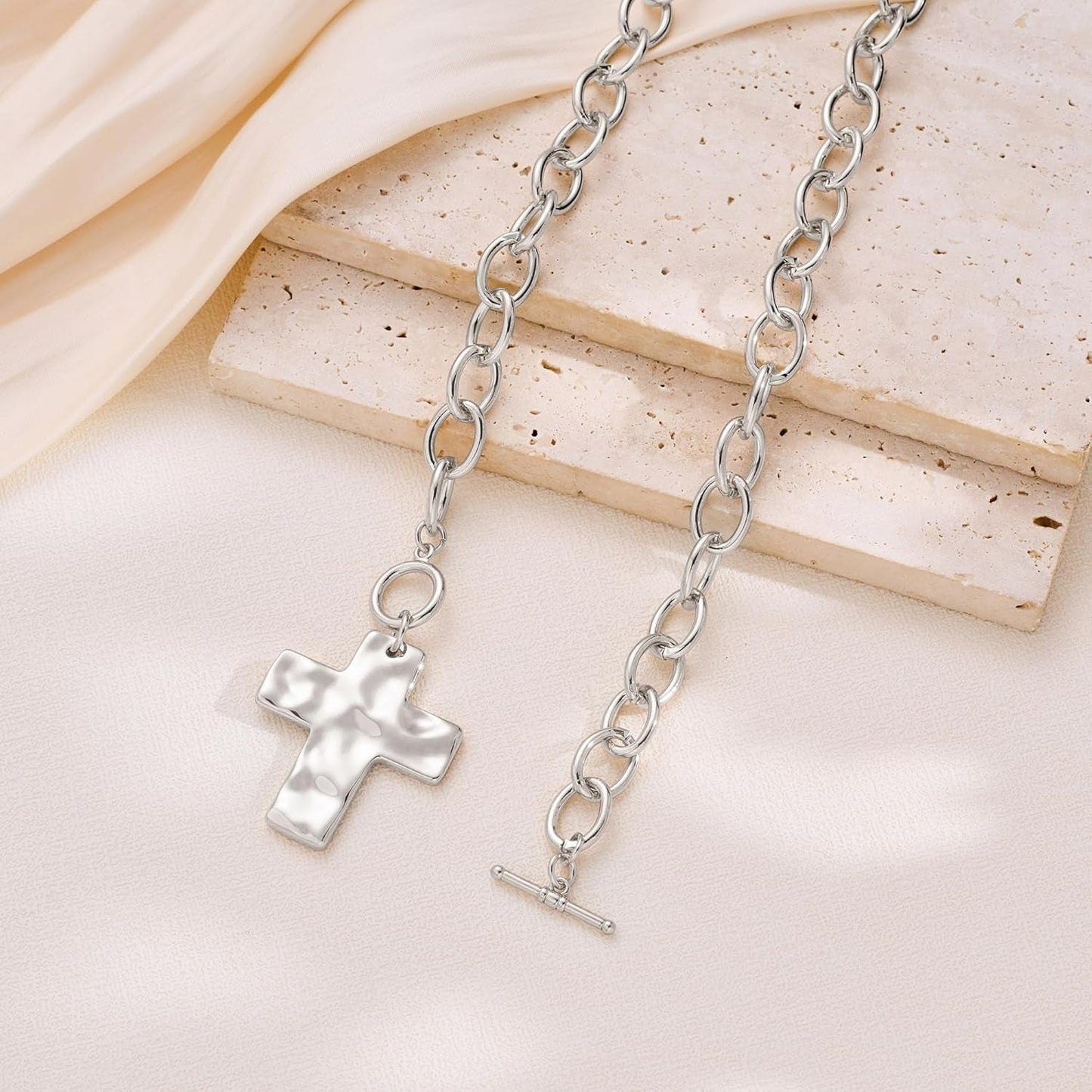 Trendy Vintage Cross Pendant Necklace for Men Women Cross Necklace Mens Jewelry