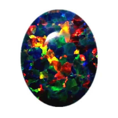 AAAAA BLACK MIX OPAL Gem OVAL Cabochon Cut 8X10Mm VVS Loose Gemstone DIY Precious Stones