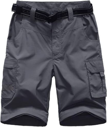 Boy’S Scout Pants Convertible Hiking Quick Dry Zip off Pants Outdoor Climbing Casual Trouser Kids Youth Cargo Pants