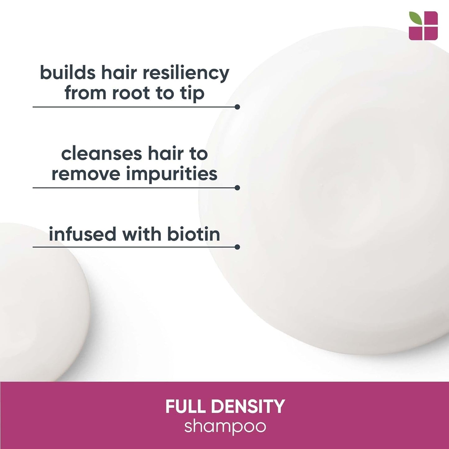 Biolage Full Density Thickening Shampoo - Provides Volume for Fuller & Thicker Hair with Biotin, for Thin & Fine Hair, Vegan and Paraben & Silicone Free