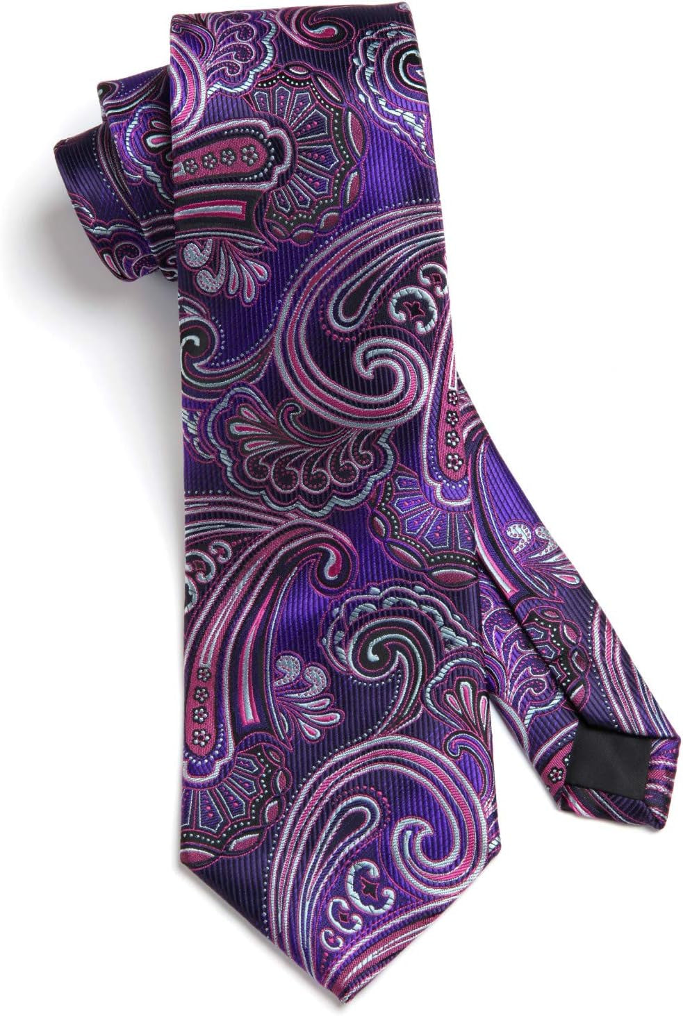 Ties for Men Paisley Tie and Pocket Square Woven Classic Floral Mens Ties Handkerchief Set Wedding Party Necktie