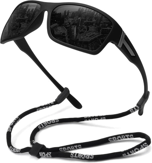 Polarized Sports Sunglasses for Men Women Unbreakable Frame Cycling Fishing Driving - WORLD TIME VISITS