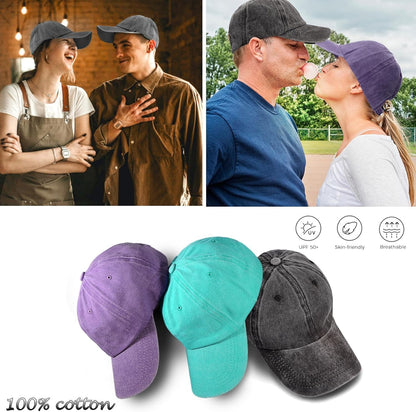 3 Pack Washed Plain Vintage Baseball Cap Cotton Adjustable Twill Bulk Low Profile Classic Dad Hat for Men/Women