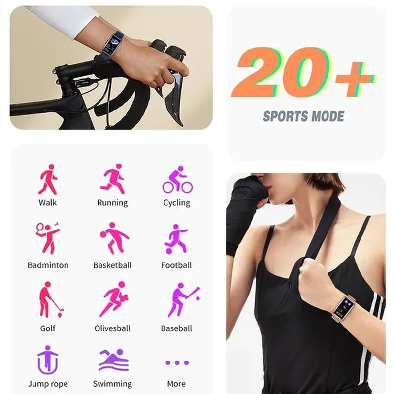 LIGE 2023 Newest 1.47-inch Full Touch Sports Smart Bracelet Watch for Men and Women Fitness Tracker Health Monitors IP67 Waterproof Smart Wristbands Montre Connecter