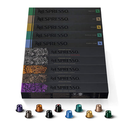 Capsules Originalline, Espresso Variety Pack, Medium Roast Espresso Coffee, 100 Count Espresso Coffee Pods, Brews 3.7 Ounce and 1.35 Ounce (ORIGINAL LINE ONLY)