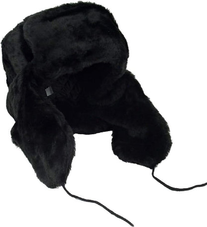 Russian Winter Hat Ushanka Black L (60)