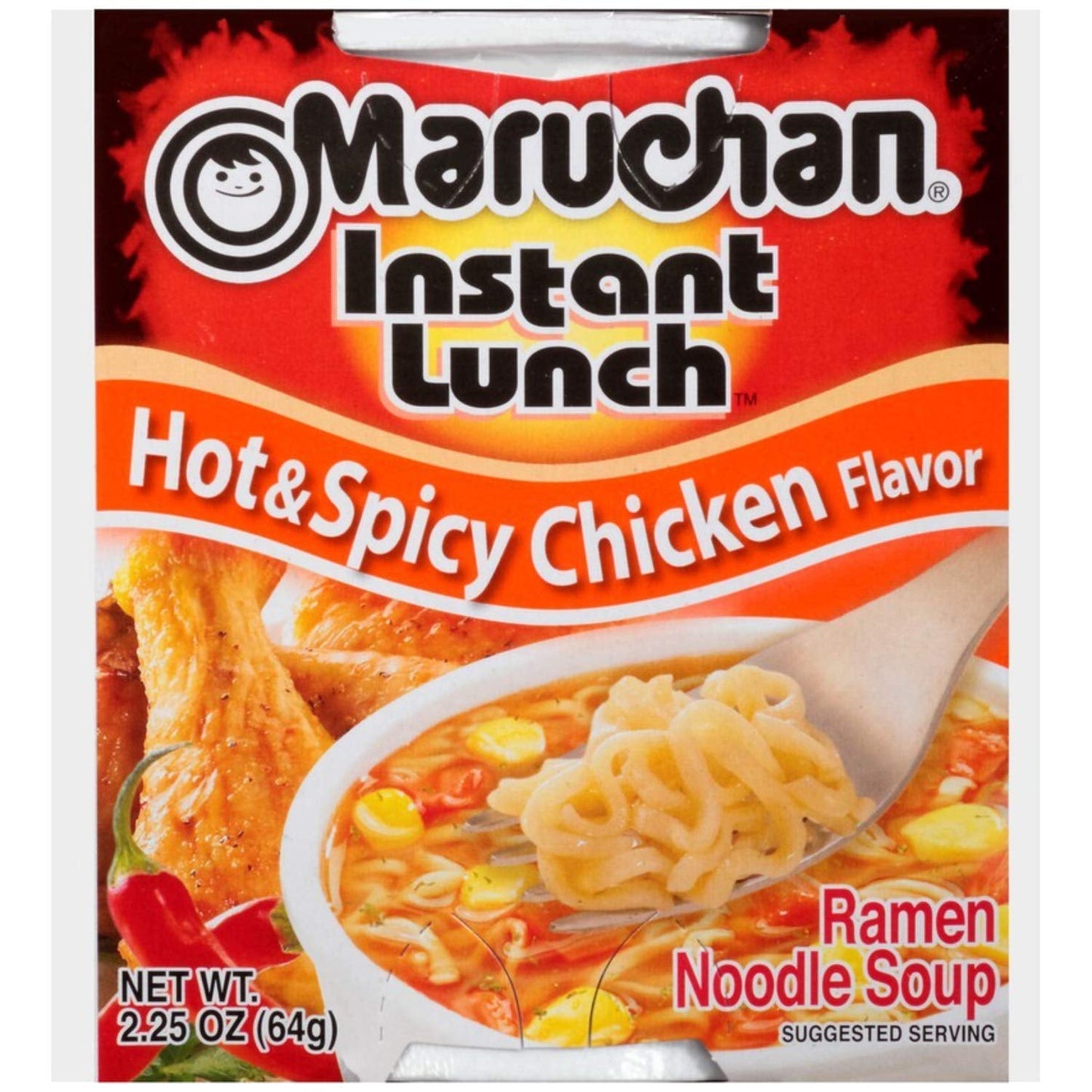 Ramen Instant Lunch Variety, 5 Flavors (Pack of 12) with  Chopsticks
