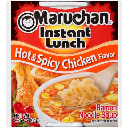 Ramen Instant Lunch Variety, 5 Flavors (Pack of 12) with  Chopsticks