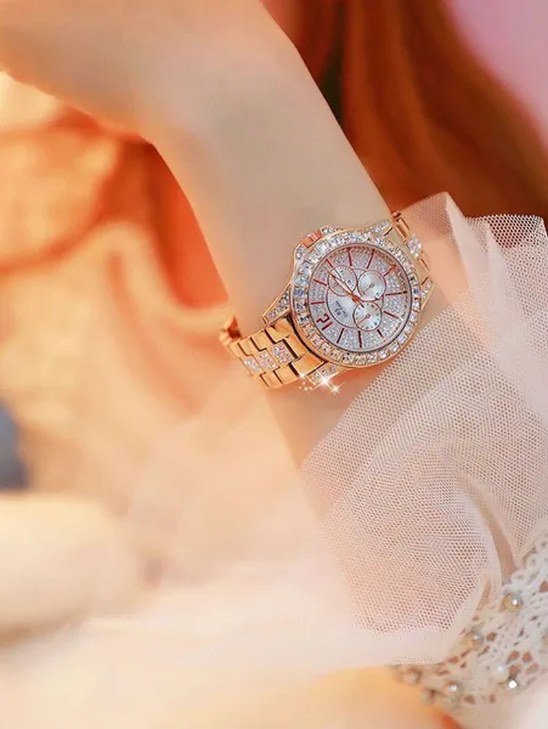 Fashion Women Watches Luxury Brand Watch Bracelet Quartz Diamond Rose Gold Ladies Wrist Watches For Women Wristwatch montre femme
