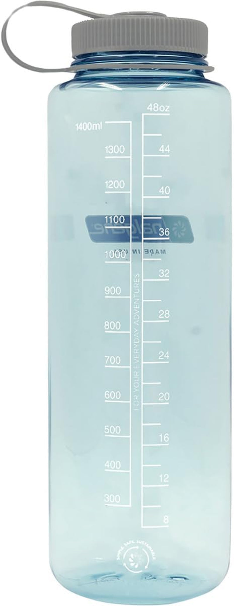 Sustain Tritan Bpa-Free Water Bottle Made with Material Derived from 50% Plastic Waste (Using ISCC Certified Mass Balance), 48 OZ, Wide Mouth, Seafoam