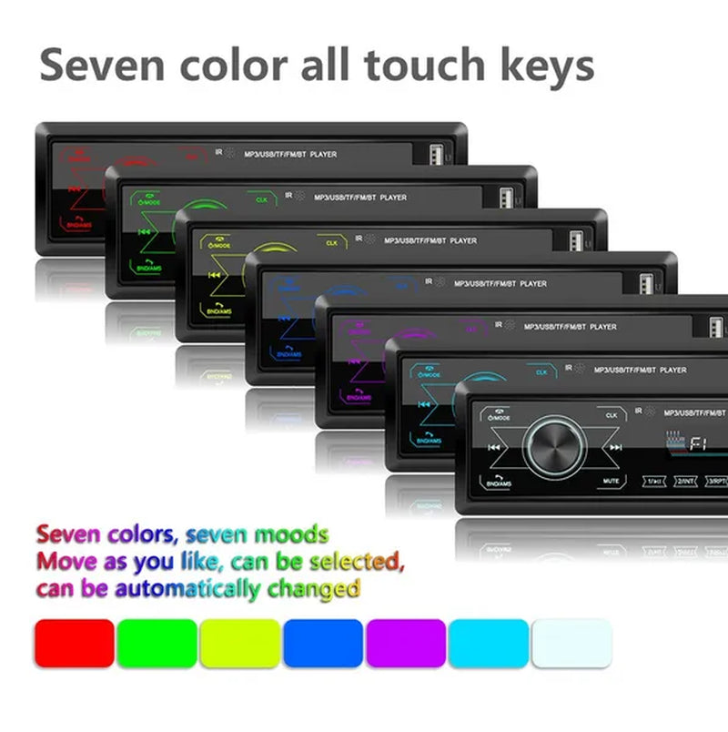 Podofo Autoradio 12V 1Din Car Radio Bluetooth Car Stereo In-Dash Car Audio Phone AUX-IN Fm/Usb/Radio Remote Control MP3 Player - WORLD TIME VISITS